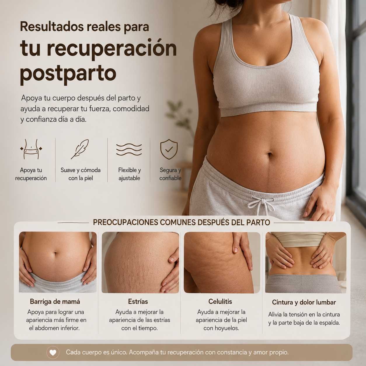 Faja Reductora Postparto y Tratamiento Estrías