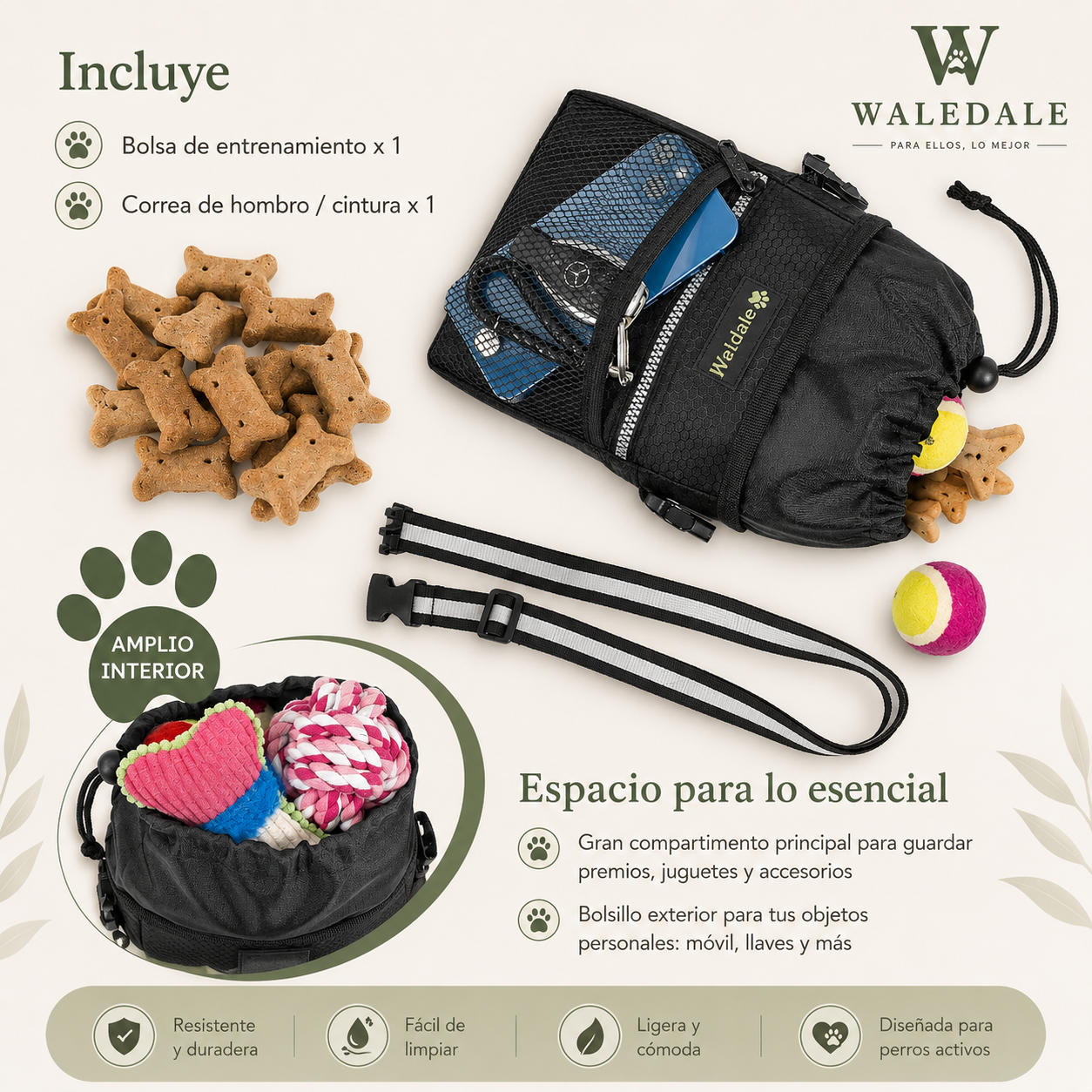 Riñonera Porta Premios para Perros