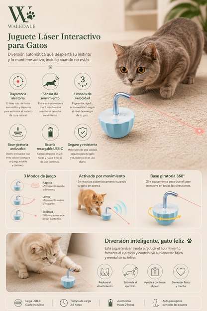 Juguete Láser Interactivo para Gatos