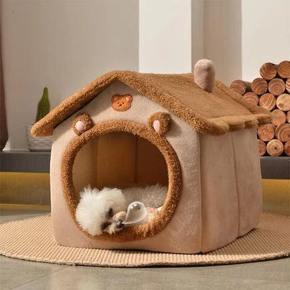 Cama Casita para Gatos y Perros