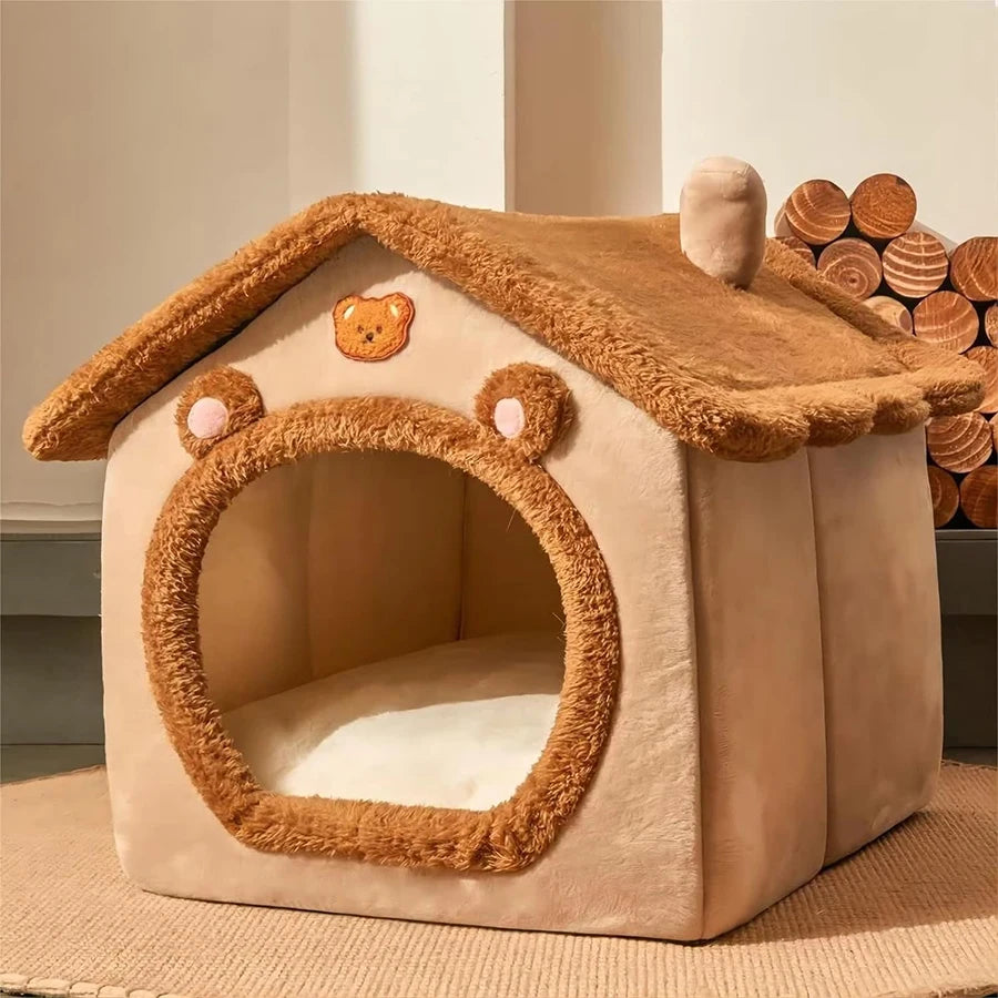 Cama Casita para Gatos y Perros